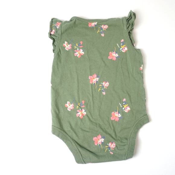 Baby Gap 2-Piece Floral Matching Bodysuit & Leggings Set Green Size 3-6 months - Picture 4 of 7